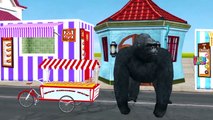 King Kong Finger Family Children Nursery Rhymes | King Kong Vs Dinosaurs Fight Finger Family Songs