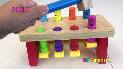 Best Kid Learning Video Learn Colors with Pounding Peg Toys Color