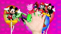 Finger Family collection Spiderman Frozen Elsa Lollipop Peppa pig Nursery Rhymes Lyrics for Kids
