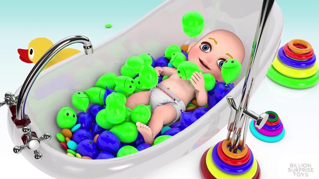 Colors Learning for Kids 3D Baby doll bath time play 3 Learn colours for children Toddlers