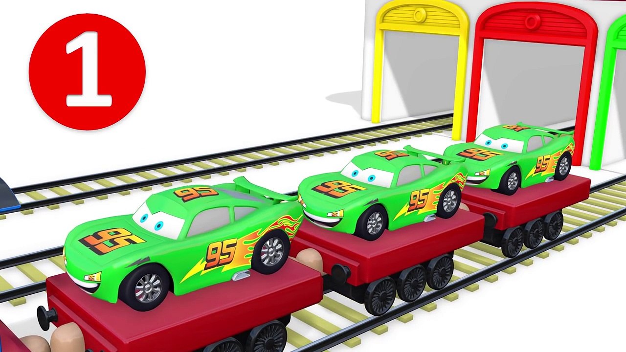 Learn Colors & Numbers for Children with Lightning McQueen Disney & Thomas Train - Learning Video