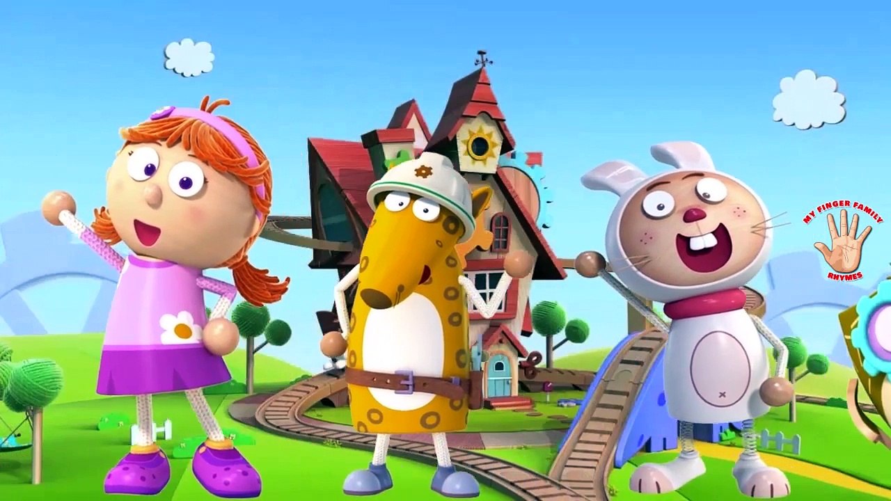 TICKETY TOC Cartoon Finger Family Nursery Rhymes | MY FINGER FAMILY RHYMES