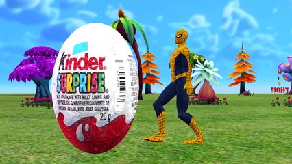 Colors Spiderman & Dinosaurs Kinder Surprise Eggs Finger Family And More Nursery Rhymes Compilation