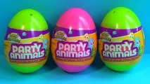 PARTY ANIMALS surpirse eggs Unboxing 3 eggs surprise PARTY ANIMALS 킨더 서프라이즈