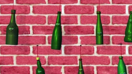 Ten Green Bottles Hanging on the Wall | 3D Animation | English Nursery Rhymes for Children