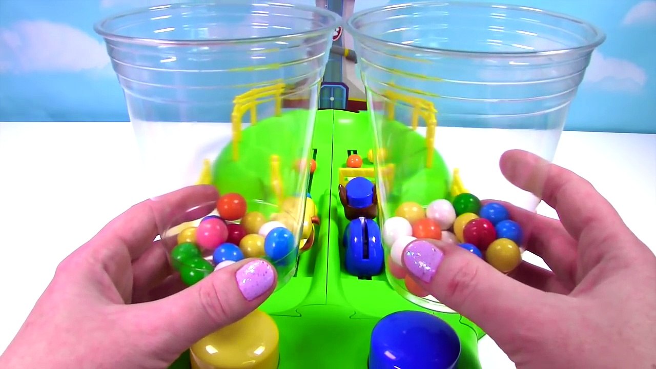 Best Learning Colors Video for Kids Preschool-  Paw Patrol Racer Gumballs Play Doh Surprise Cans