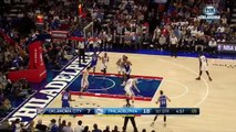 Sixers Fan Shows Middle Finger to Russell Westbrook - Thunder vs Sixers - 2016-17 NBA Season