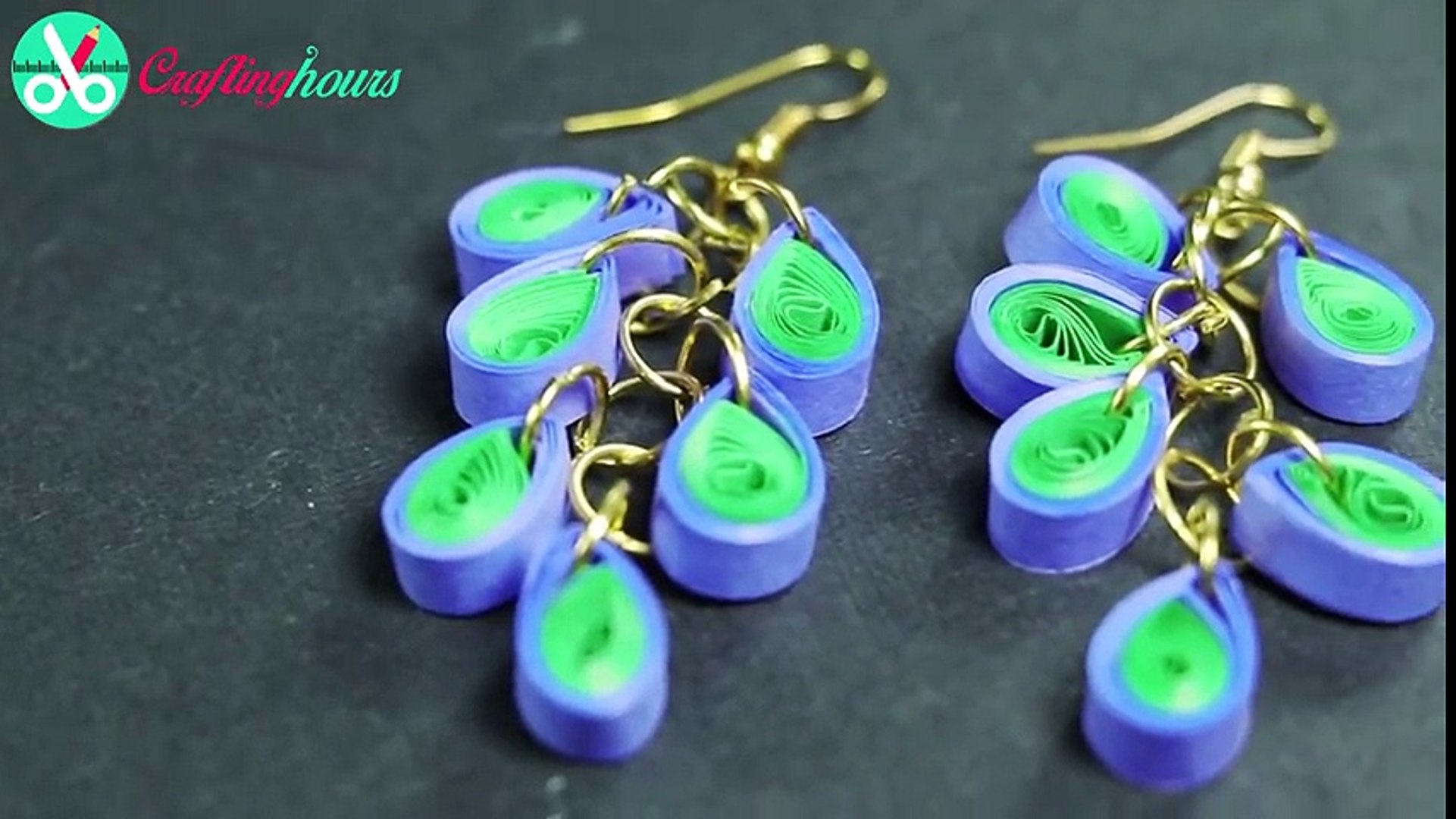 Pretty Peacock Quilling  How to Make Paper Quilling Peacock Earrings - YouTube