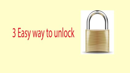 Easy way to open lock