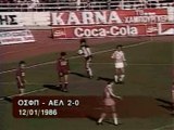 16η Ολυμπιακός-ΑΕΛ 2-0 1985-86  ΕΡΤ Στιγμιότυπα