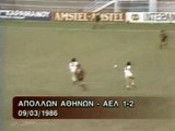 23η Απόλλων-ΑΕΛ 1-2 1985-86  ΕΡΤ Στιγμιότυπα