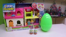 BIG LITTLE PEOPLE SURPRISE & SOUNDS HOME Tour   Huge Egg Surprise Opening Kinder Eggs Surprises Fun