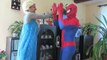 PRINCESS FROZEN ELSA vs BAD BABY Joker Girl w/ Spiderman Bubble Gum Toy Freaks Superhero Real Life