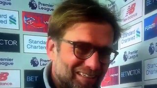 Jurgen klopp post match interview vs Stoke City 4 1 Liverpool ☺