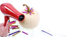 How To Decorate a Halloween Pumpkin with Crayons _ Fun Fall DIY Crafts for Kids on