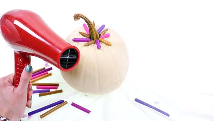 How To Decorate a Halloween Pumpkin with Crayons _ Fun Fall DIY Crafts for Kids on