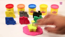 Learn Colors with Play Doh Moulds _ Kids Learning Videos _ Learn Colours with Vehicles Toys