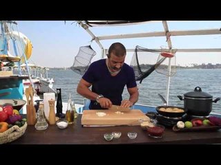 مكرونة اسباجتى بكرات السمك صوص احمر - بروسكتا بالعيش الشامى | شبكة وصنارة حلقة كاملة