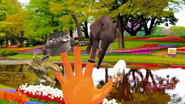 Animals Cartoons Finger Family Children Nursery Rhymes | Wild Animals Finger Family Songs