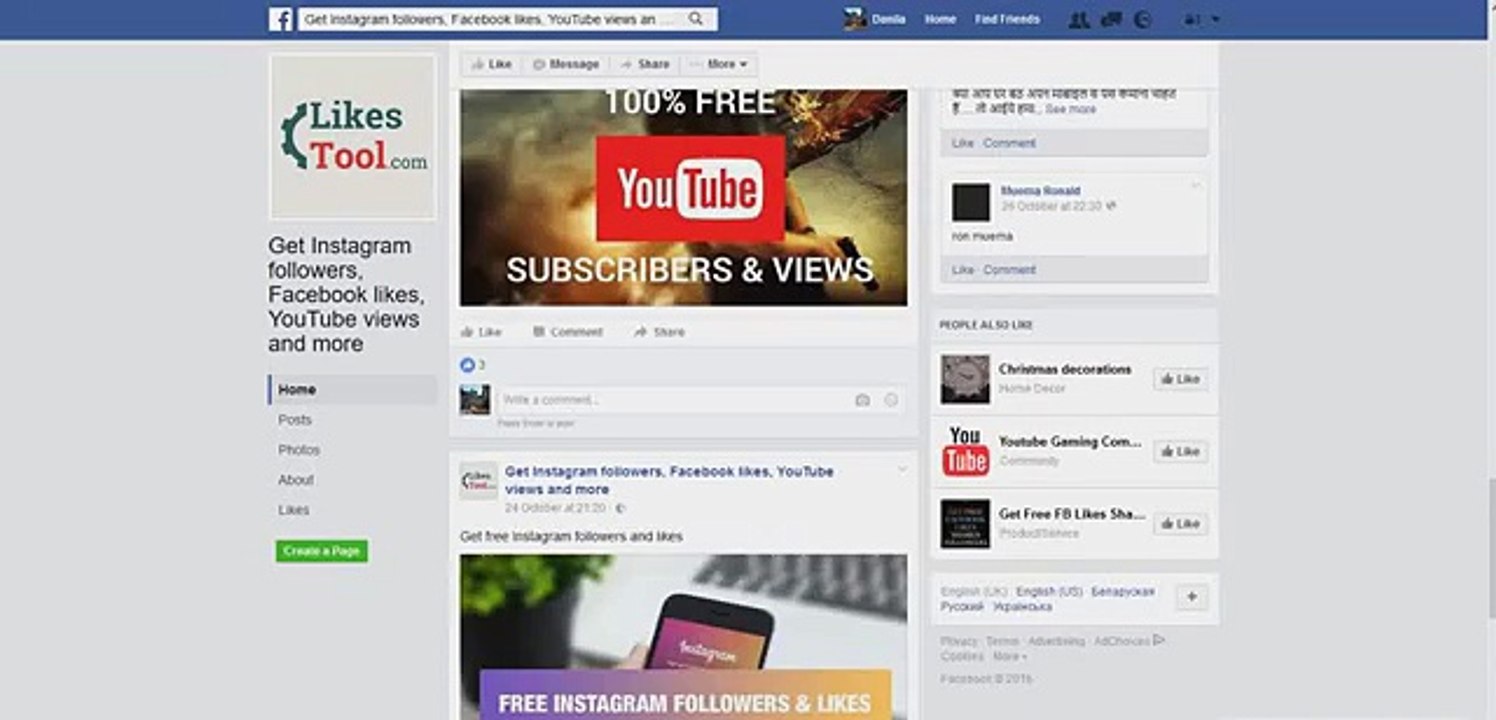 LikesTool _ Safe_Free increase likes @ followers @ post share @ youtube views _ subscribers