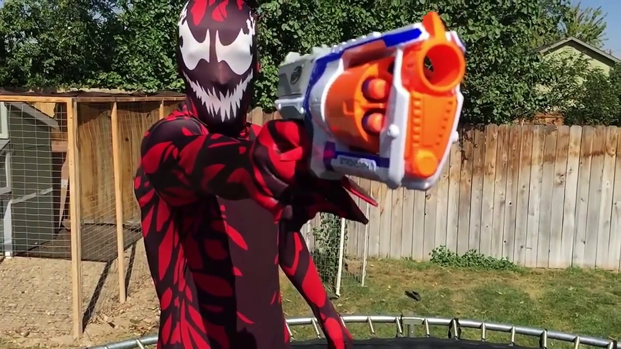NERF War - Bane vs Carnage | Real Life Villain Battle