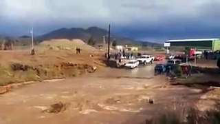 Truck in flood Risky but done nicely Whatsapp Video