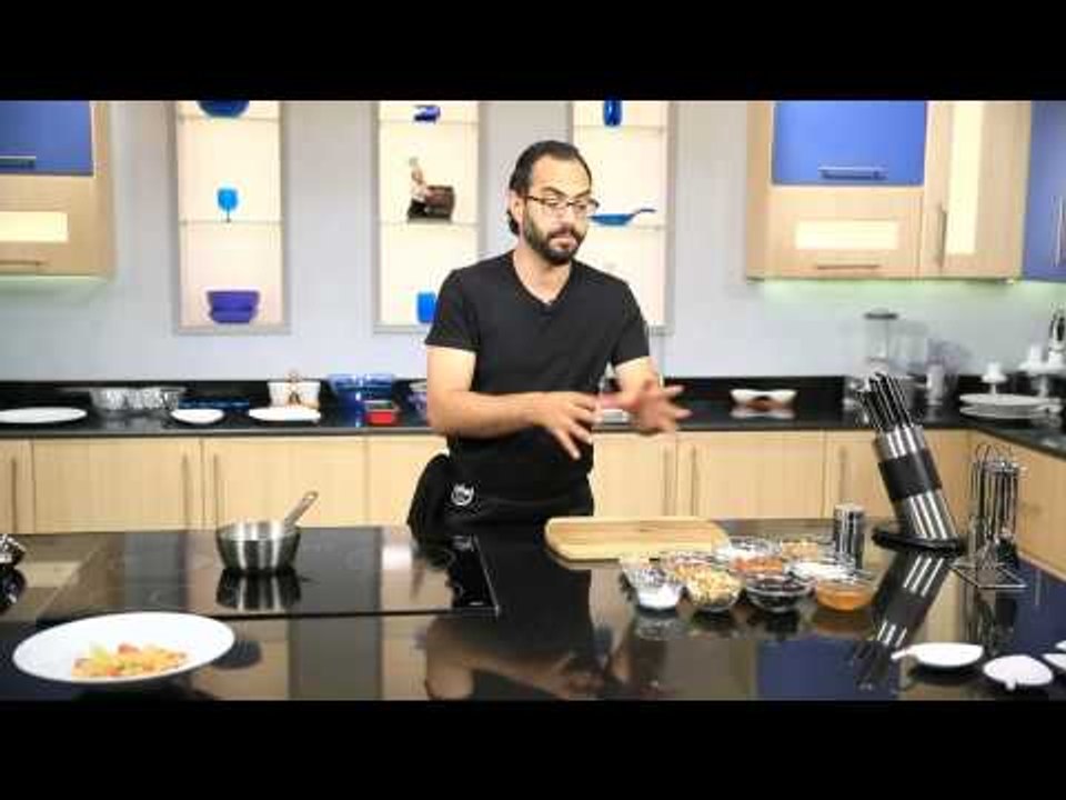مكرونة مع صوص الجمبرى و الليمون و الريحان - بان...