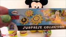 DISNEY MICKEY MOUSE SURPRISE EGGS OPENING UNBOXING!MICKEY MOUSE PLAY DOH EGGS WITH FUN KIDS TOYS