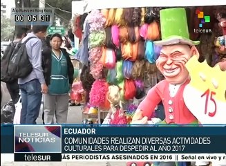 Con tradiciones populares, Ecuador se prepara para recibir al 2017