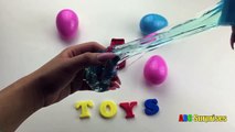 Abc Surprises eggs learn to spell toys slime disney car toy lightning mcqueen thomas train pony ooze