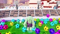 Learn Colors With Giant Balls | Hulk, Mickey & Donald Duck With Monster Truck & McQueen Cars