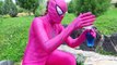 Spiderman vs Superwoman Magic Flash Potion Superman Pink Spidergirl Batman Thor Funny Prank Comic