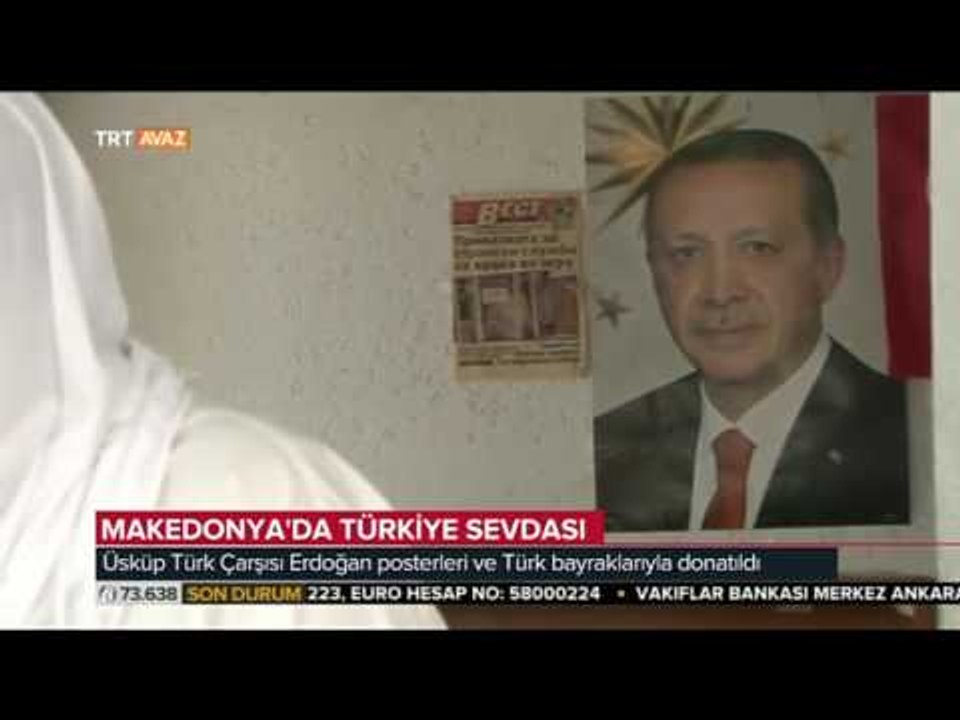 Üsküp Türk Çarşısı Erdoğan Posterleri ve Türk Bayraklarıyla Donatıldı - TRT Avaz