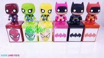 Learn Colors Spiderman Batman Play-Doh Dippin Dots DIY Cubeez Toy Surprise