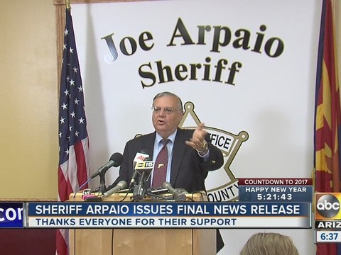 Sheriff Joe sends final note as head of Maricopa County
