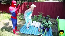 Frozen Elsa BALL PIT PRANK! Spiderman POO Joker Maleficent Anna Superman! Superheroes IRL