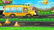 Дети Гараж и желтый автобус который попал в аварию игры от говорящего кота Тома