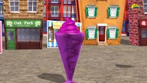 Learn Colors Cone Ice Cream | Finger Family Children Rhymes | Learning Colors Creative for Kids