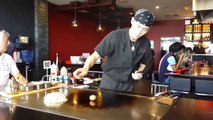 TEPPANYAKI FRIED RICE - Chef Preparing Japanese Egg and Chicken Fried Rice