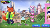 Disney Zootopia Judy N Nicks First Kiss Cartoons Dress up Games for Kids