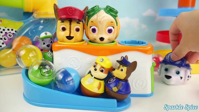 Learn Color Changing Nickelodeon PAW PATROL Bowling Set with Marshall, Chase, Skye and Toy Surprises