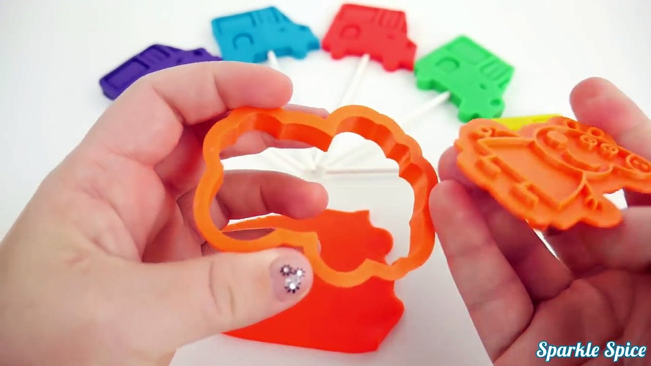 Learn Colors in Play Doh Ice Cream Popsicle Peppa Pig Elephant Molds Fun & Creative for Kids Rhymes