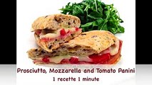 Prosciutto, Mozzarella, Tomato and Basil Pesto Panini (HD)