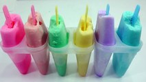 DIY How to Make Colors Milk Stick Icecream Learn Colors Slime Clay