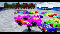 HULK CARS SMASH PARTY! Colors Lightning McQueen & Hulk Funny Cartoon (Nursery Rhymes Songs)