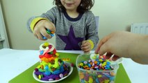 Play Doh Rainbow Swirl Ice Cream DIY Play Dough Dessert Color Fun Way to Learn Colors