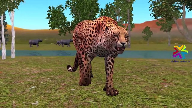 Finger Family Nursery Rhymes Cheetah Cartoons for Kids | Finger Family Children Nursery Rhymes