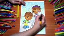 Doc McStuffins New Coloring Pages for Kids Colors Coloring colored markers felt pens pencils