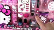 Hello Kitty Cosmetic Set! Nail Polish Lip Gloss Nail Clipper Body Glitter! Makeup Bag! Beauty FUN