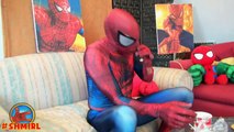 Spidergirl Frozen Elsa PRANKS Spiderman! Pink Spidergirl w/ Spiderbaby Funny Superhero Video